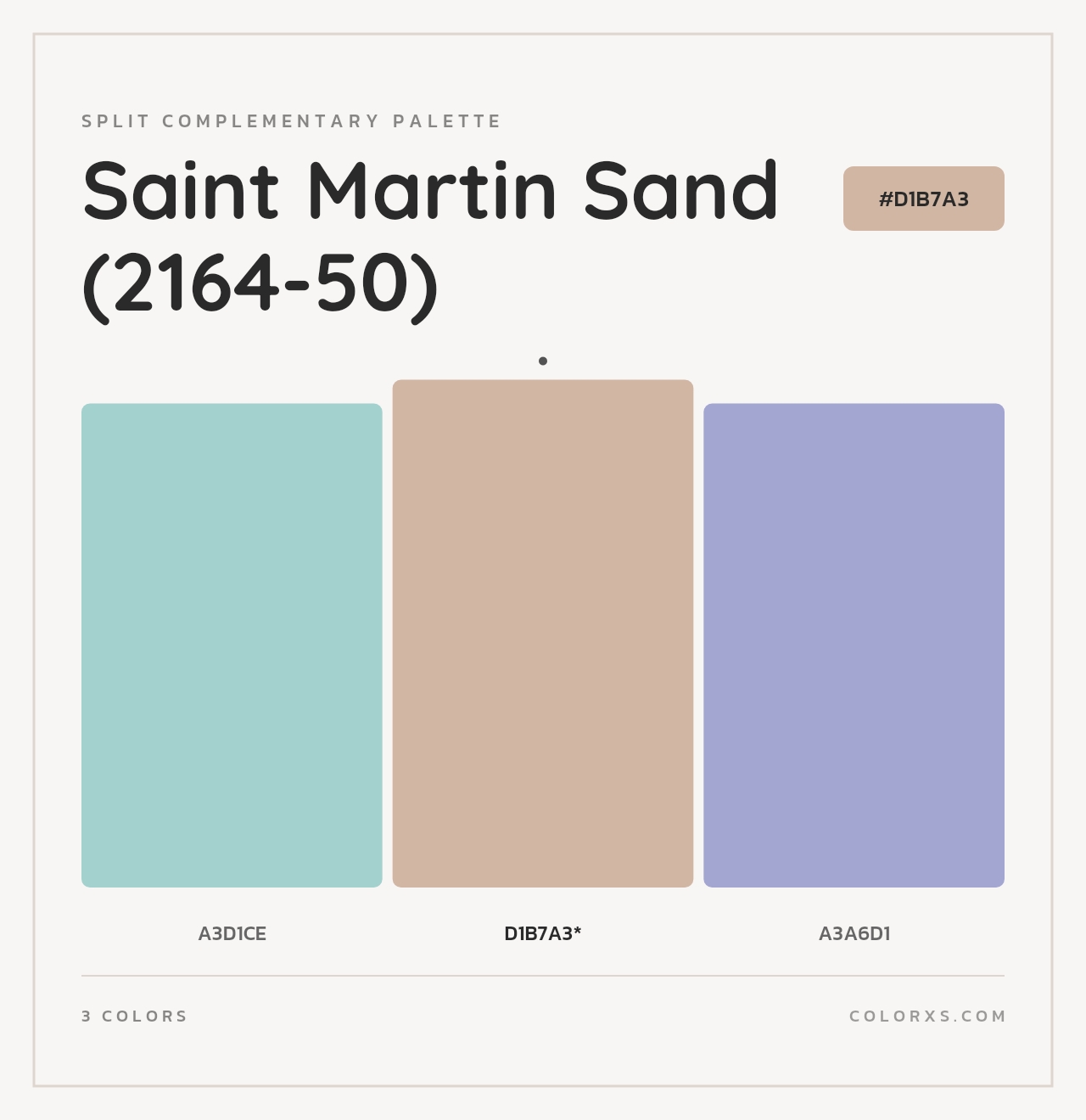 Saint Martin Sand (2164-50) - Split-Complementary Color Palette