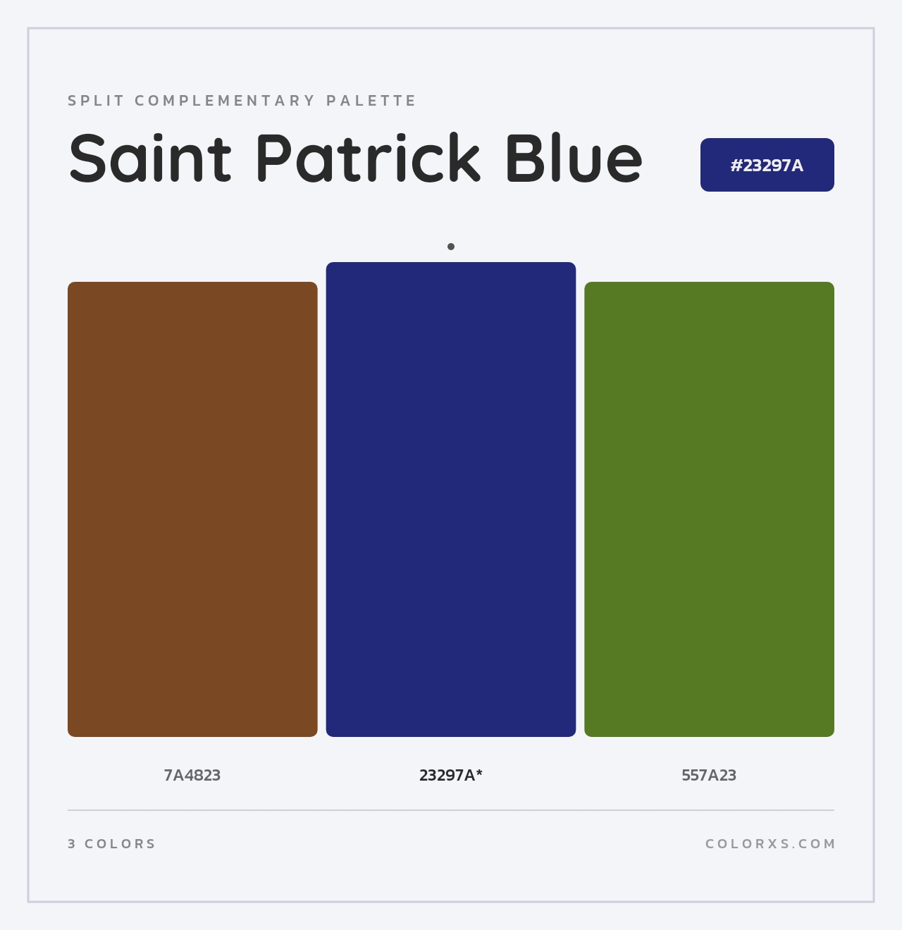 Saint Patrick Blue - Split-Complementary Color Palette