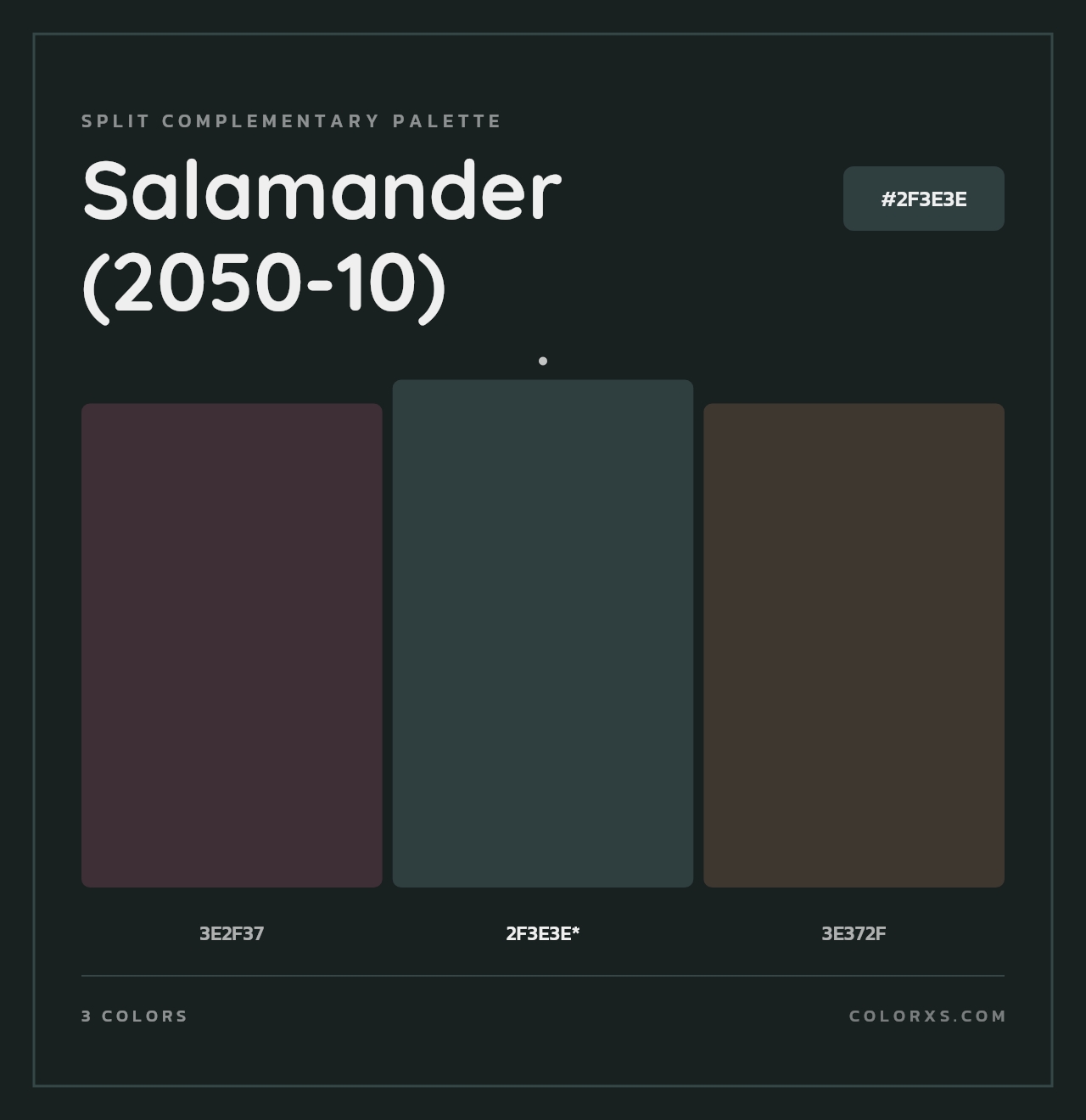 Salamander (2050-10) - Split-Complementary Color Palette