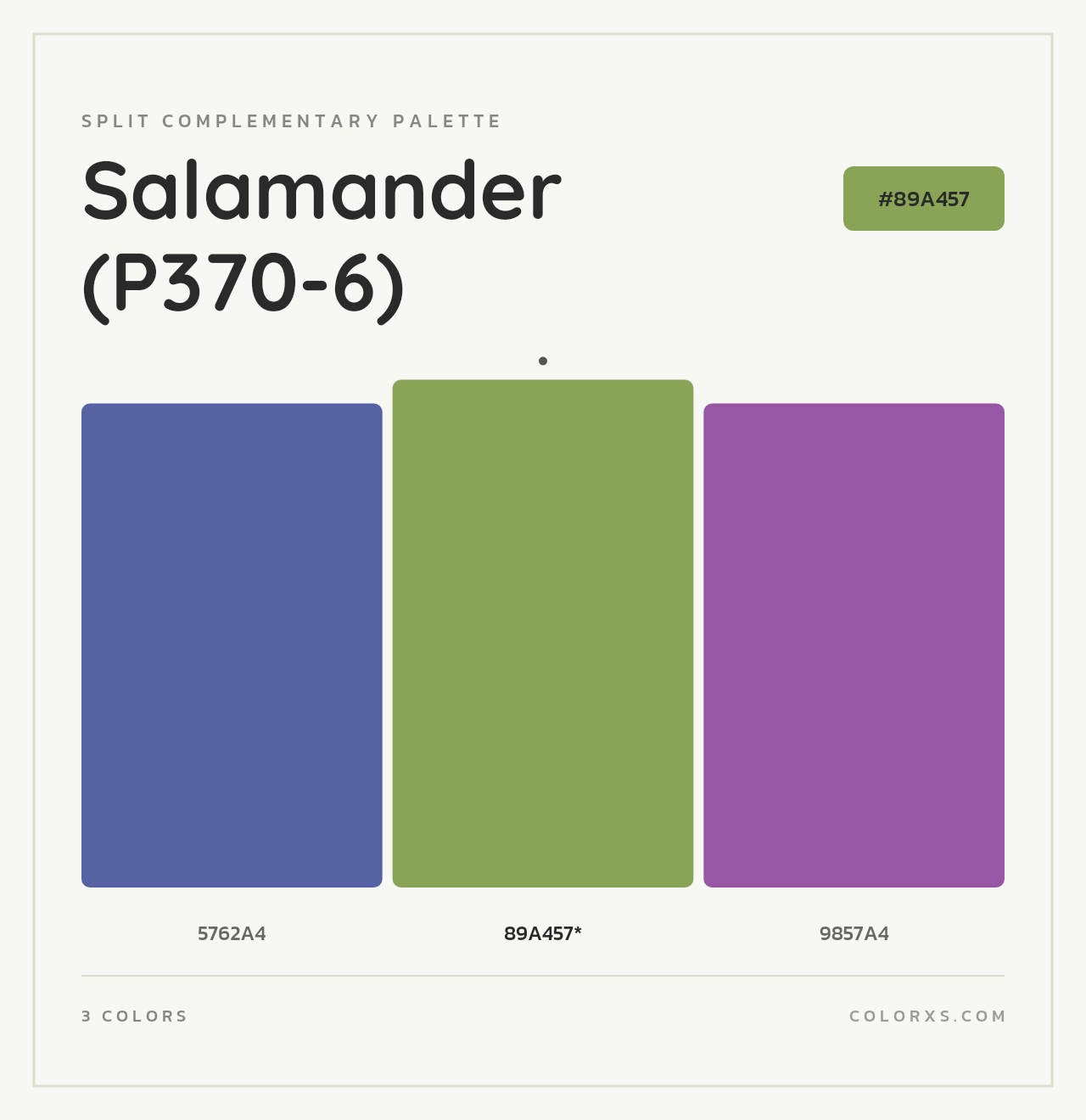 Salamander (P370-6) - Split-Complementary Color Palette