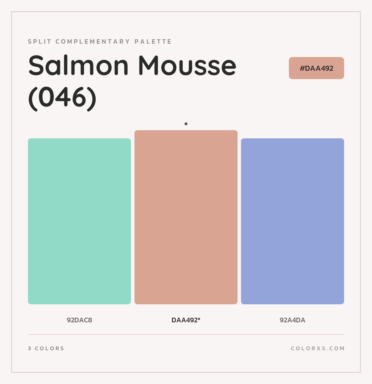 Salmon Mousse (046) - Split-Complementary Color Palette