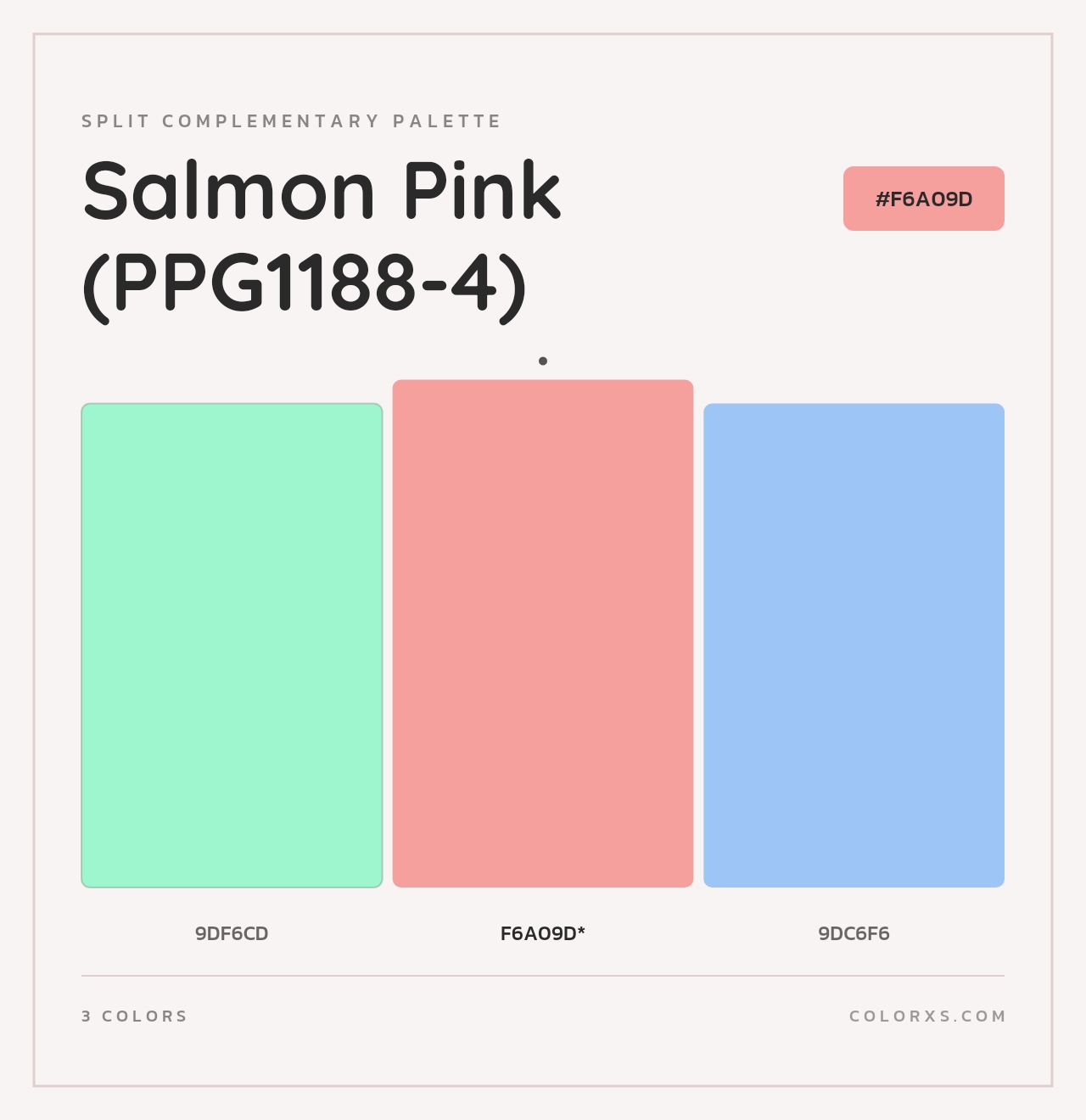 Salmon Pink (PPG1188-4) - Split-Complementary Color Palette
