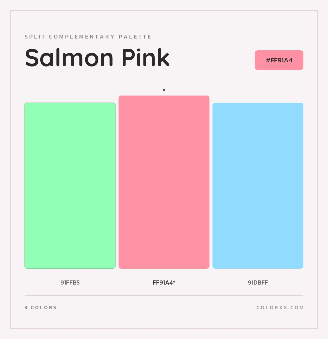 Salmon Pink - Split-Complementary Color Palette