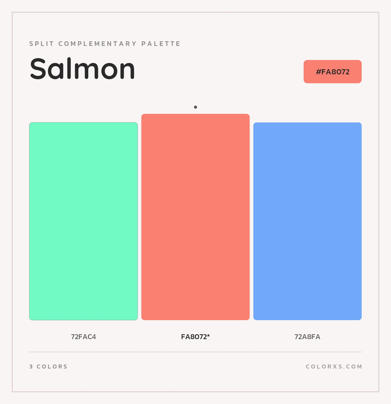 Salmon - Split-Complementary Color Palette