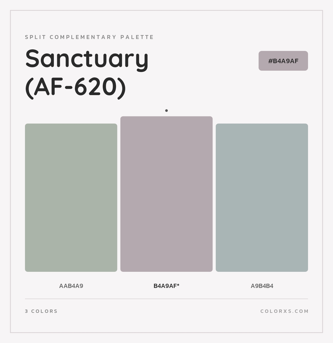 Sanctuary (AF-620) - Split-Complementary Color Palette