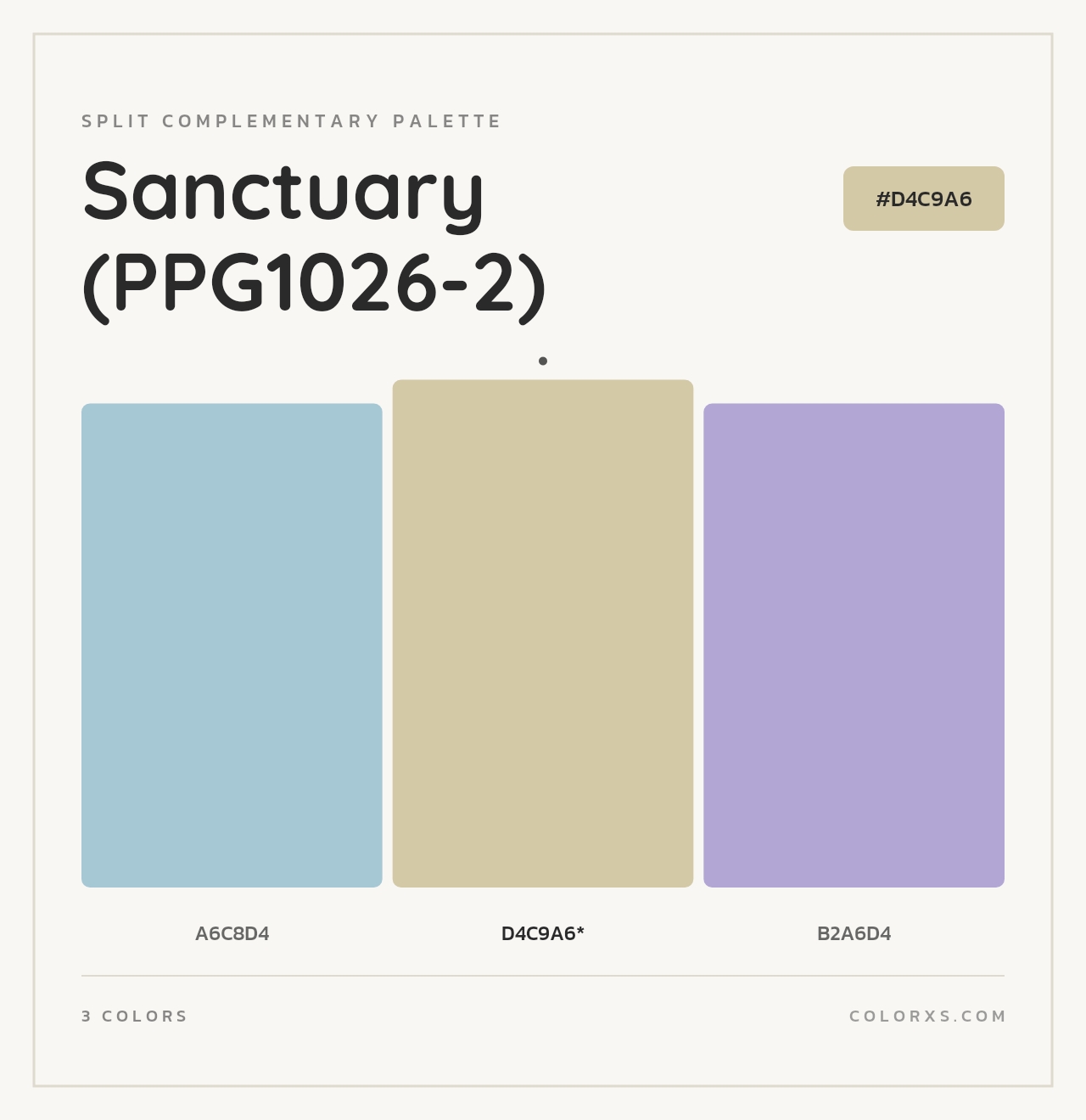Sanctuary (PPG1026-2) - Split-Complementary Color Palette