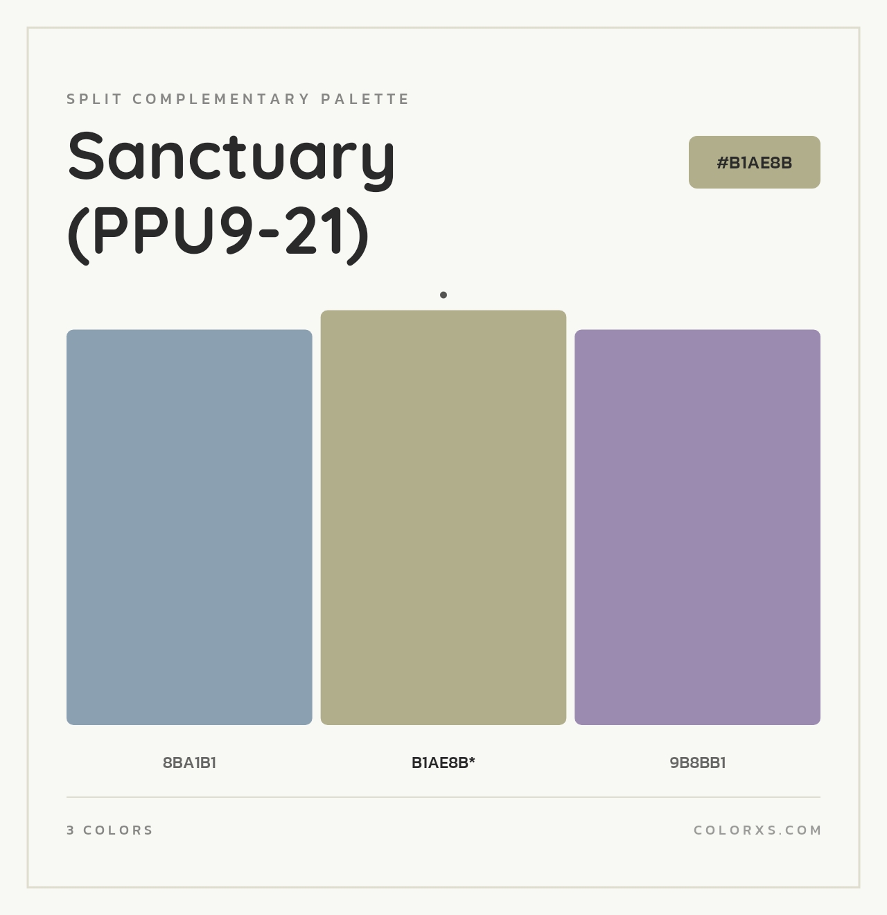 Sanctuary (PPU9-21) - Split-Complementary Color Palette