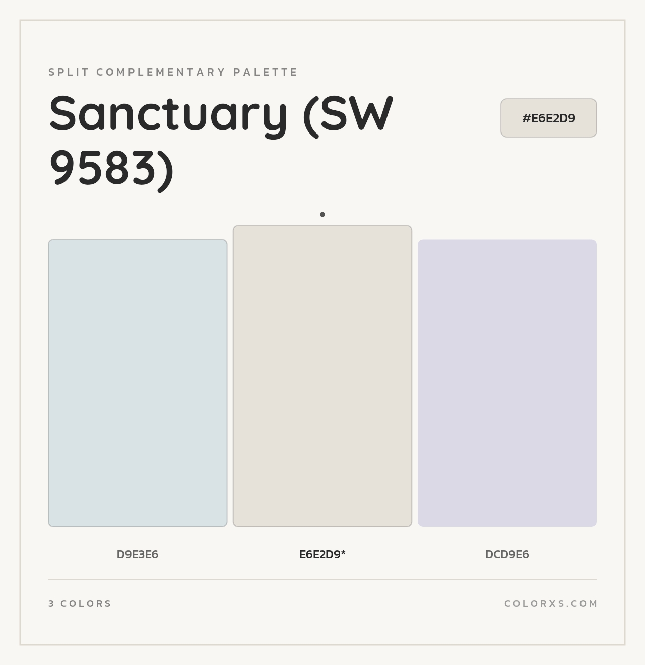 Sanctuary (SW 9583) - Split-Complementary Color Palette