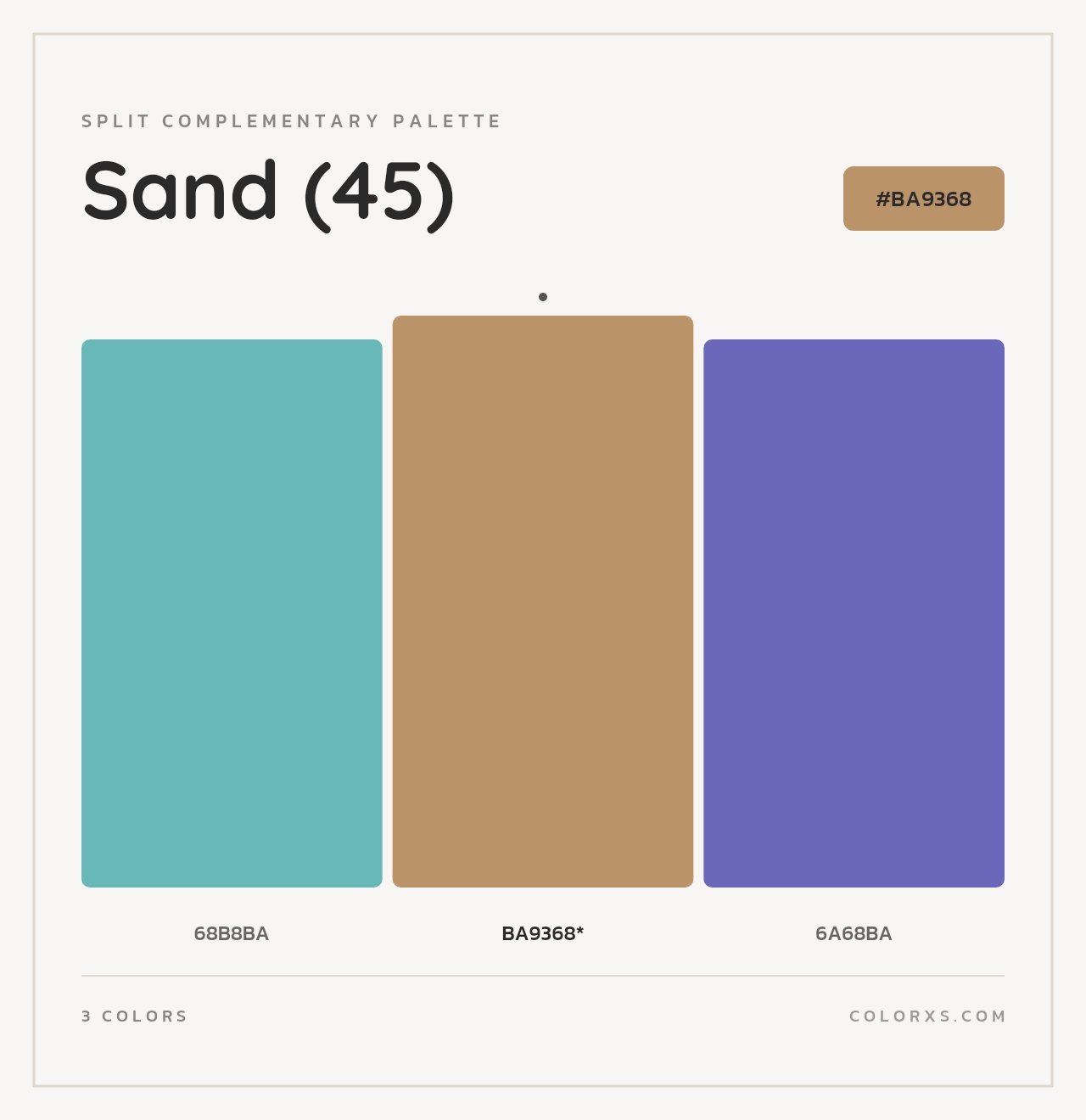 Sand (45) - Split-Complementary Color Palette