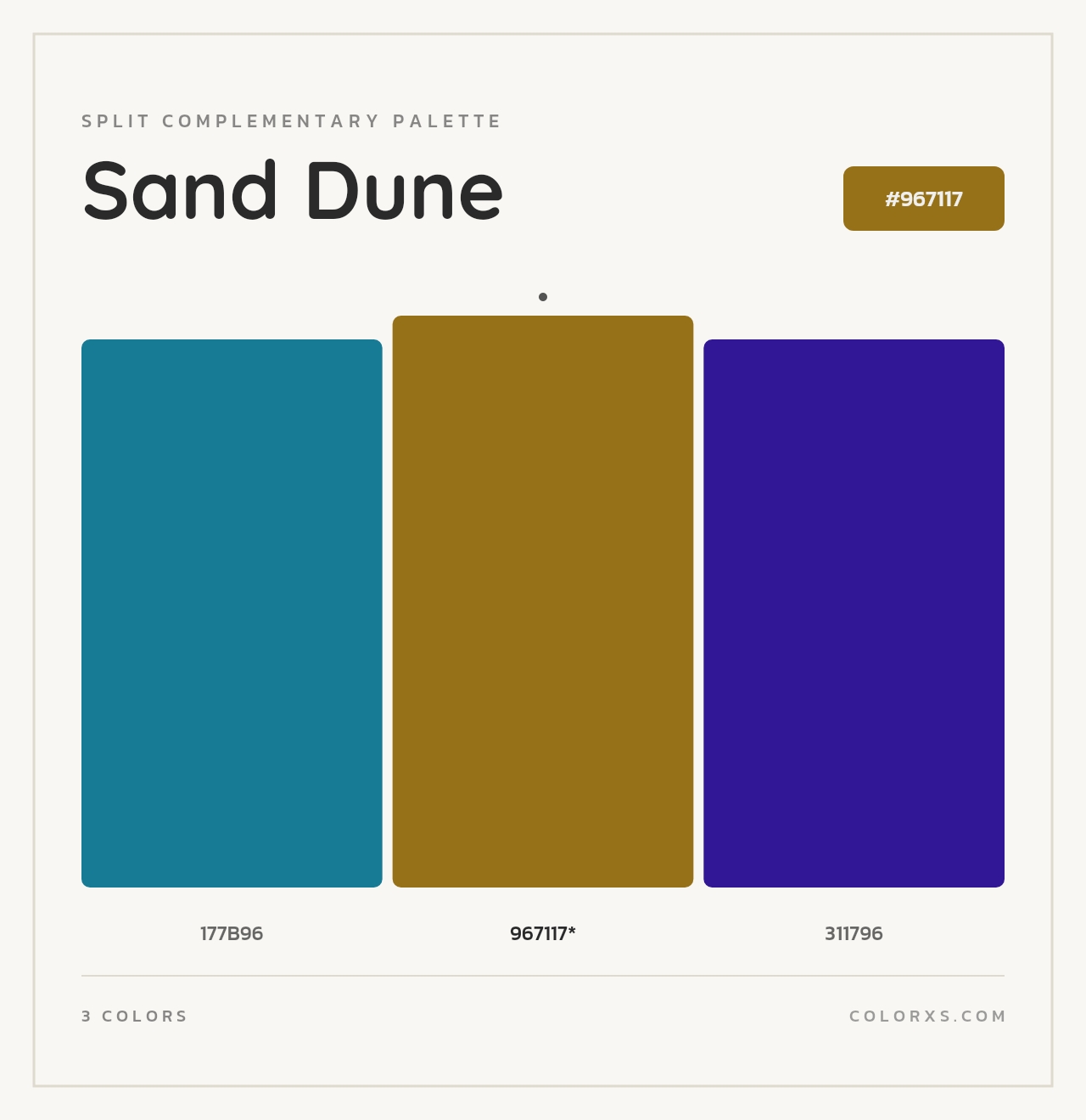 Sand Dune - Split-Complementary Color Palette