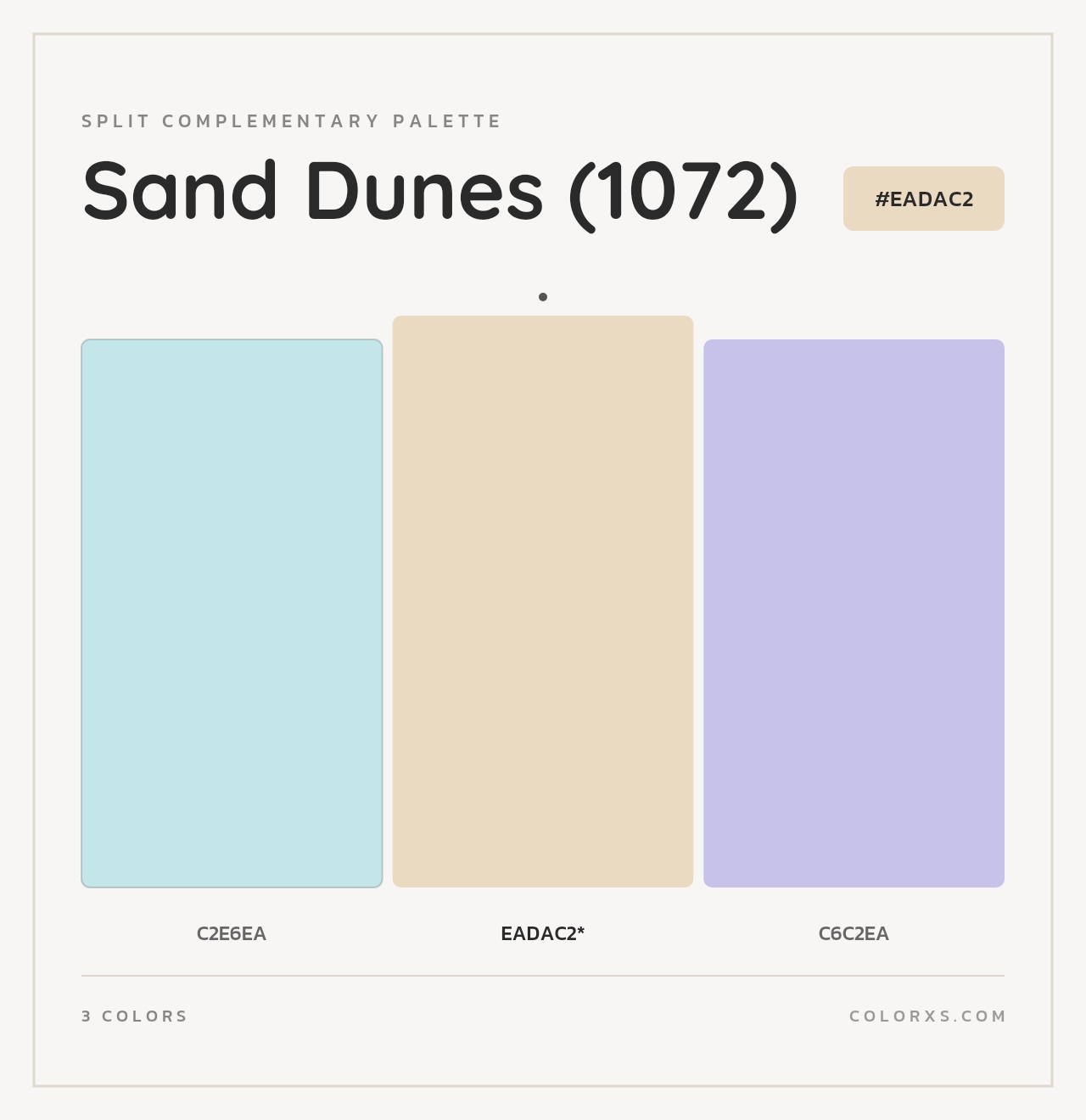 Sand Dunes (1072) - Split-Complementary Color Palette