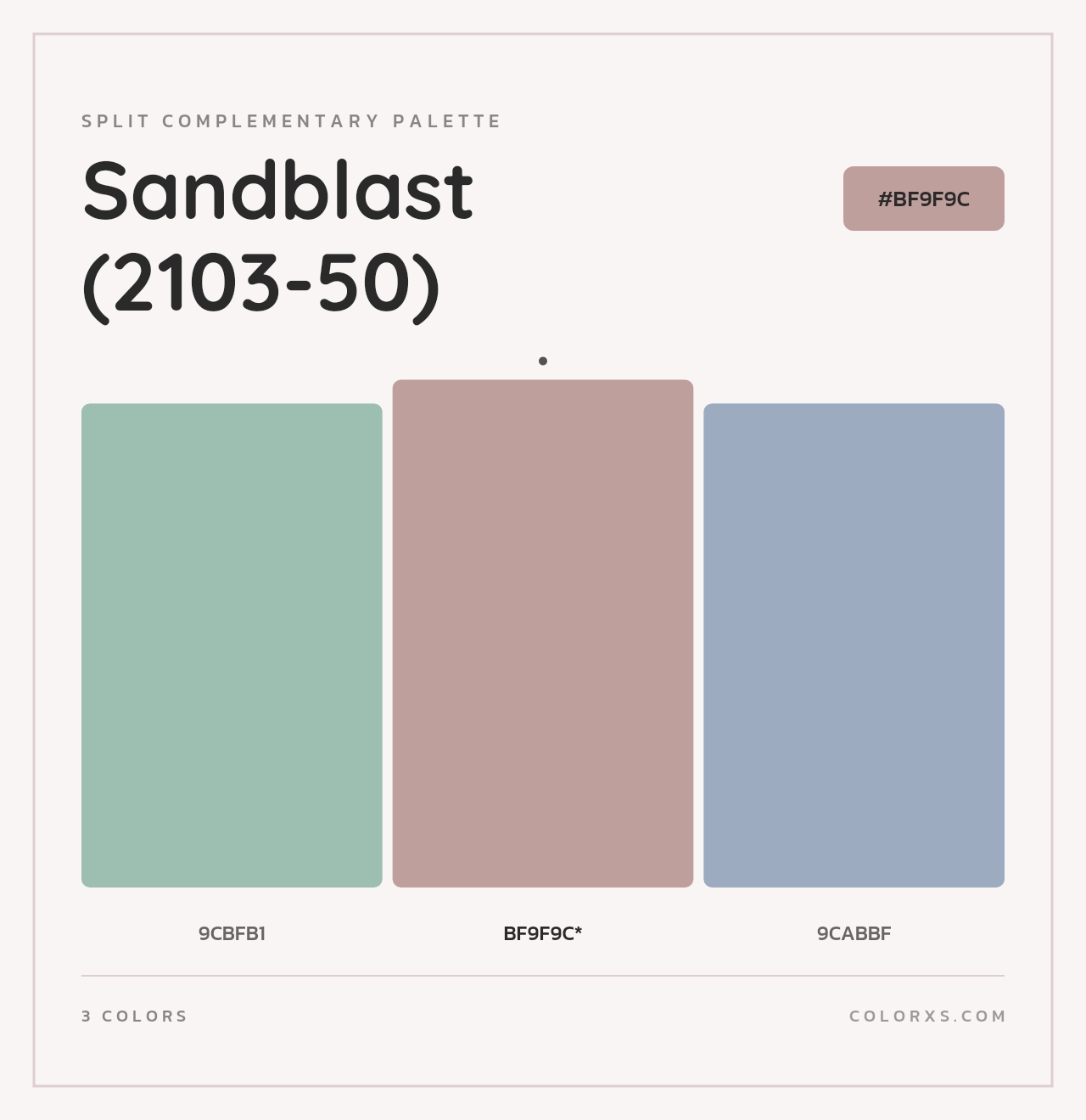Sandblast (2103-50) - Split-Complementary Color Palette