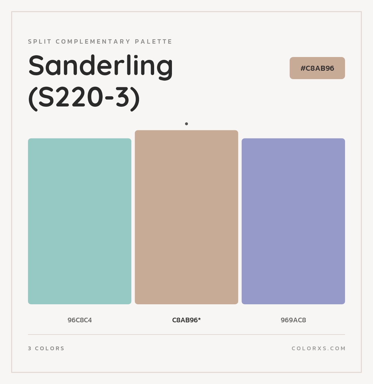 Sanderling (S220-3) - Split-Complementary Color Palette