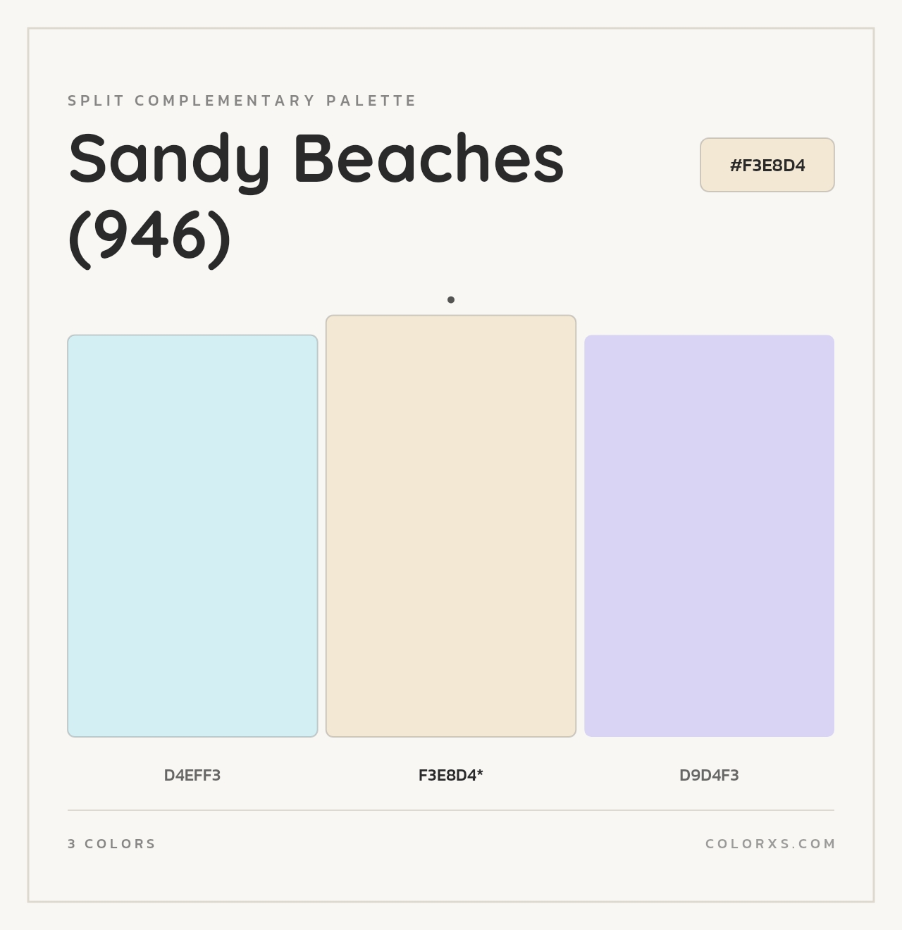 Sandy Beaches (946) - Split-Complementary Color Palette