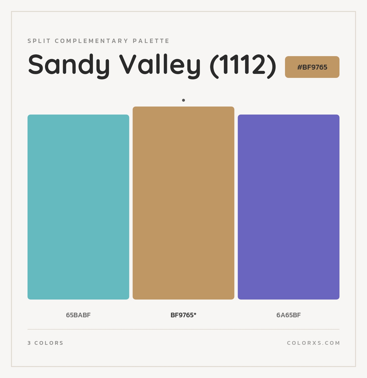 Sandy Valley (1112) - Split-Complementary Color Palette