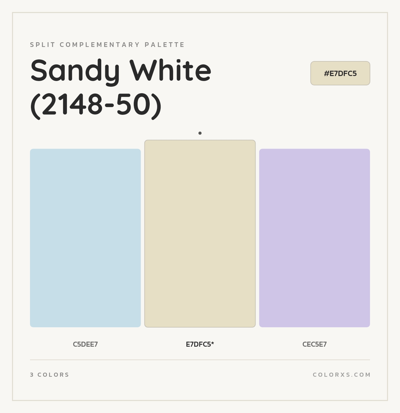Sandy White (2148-50) - Split-Complementary Color Palette