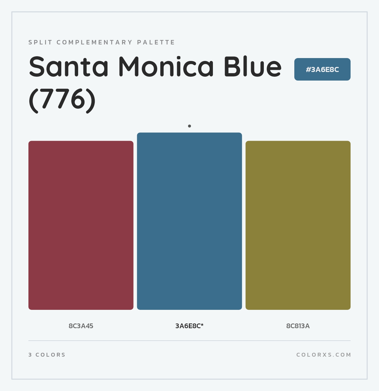 Santa Monica Blue (776) - Split-Complementary Color Palette