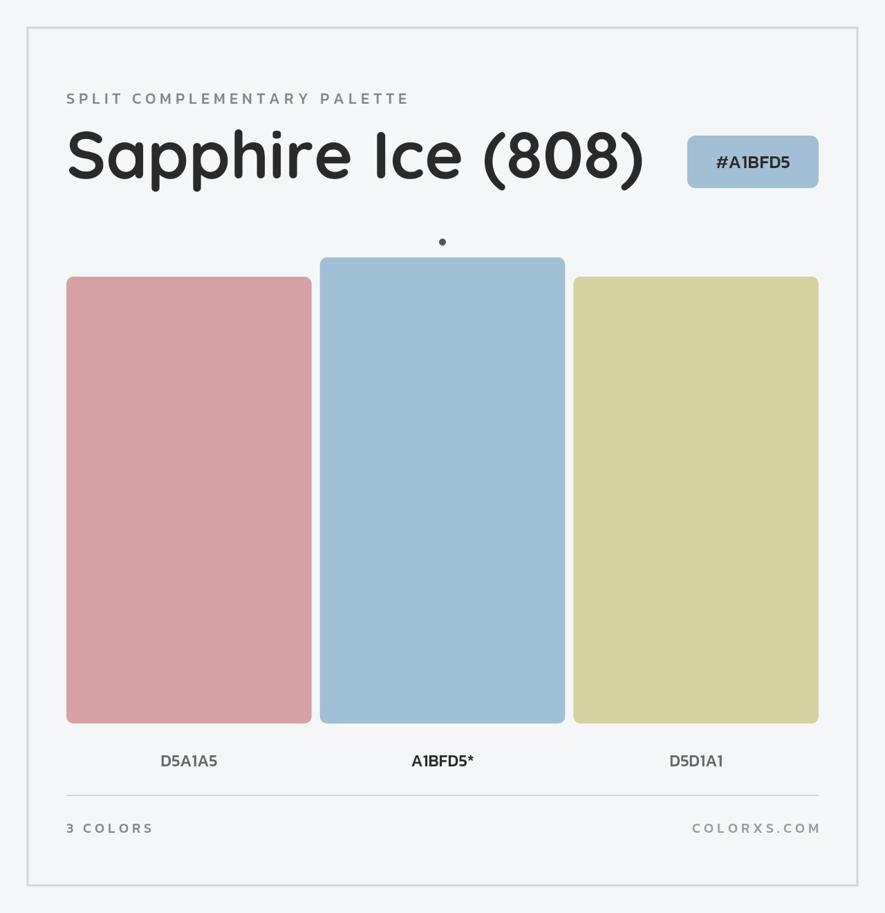 Sapphire Ice (808) - Split-Complementary Color Palette