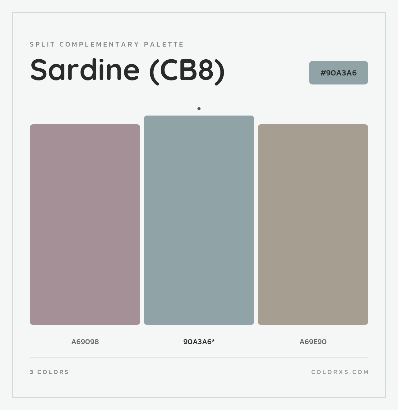 Sardine (CB8) - Split-Complementary Color Palette