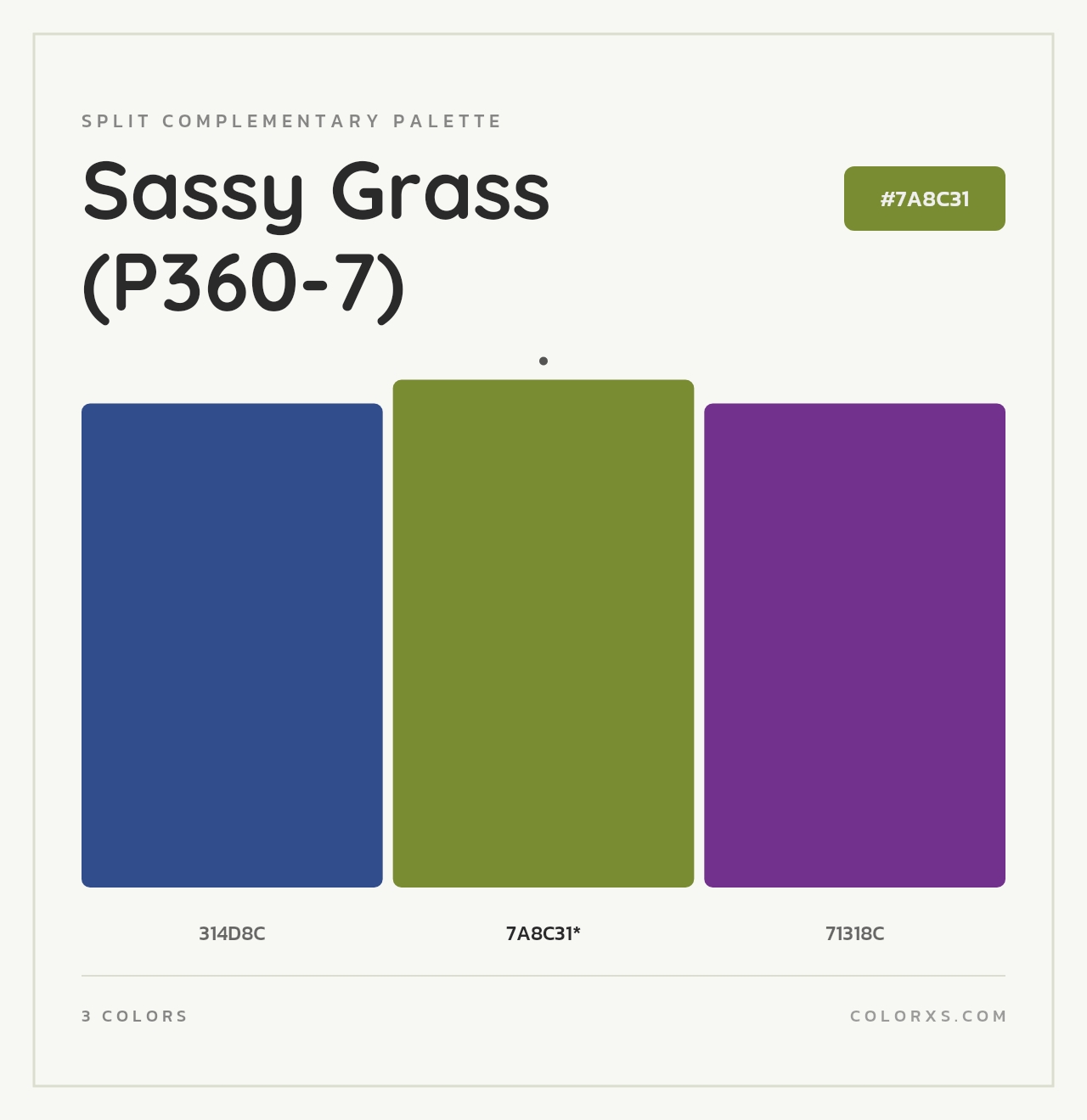 Sassy Grass (P360-7) - Split-Complementary Color Palette