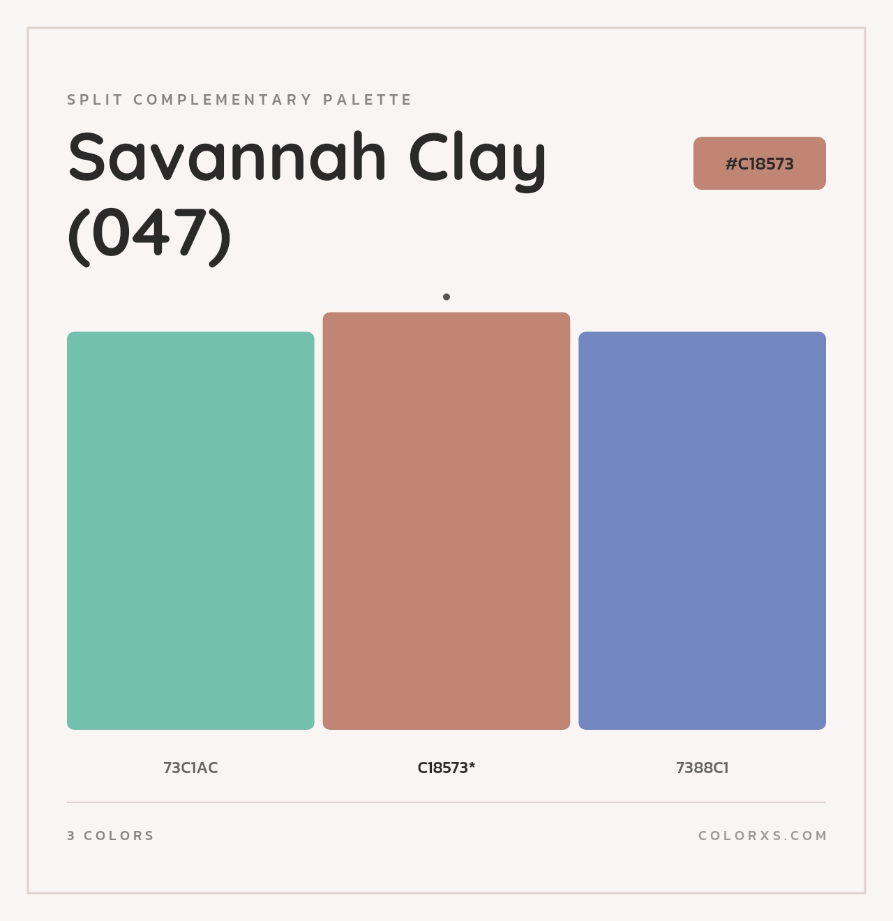 Savannah Clay (047) - Split-Complementary Color Palette