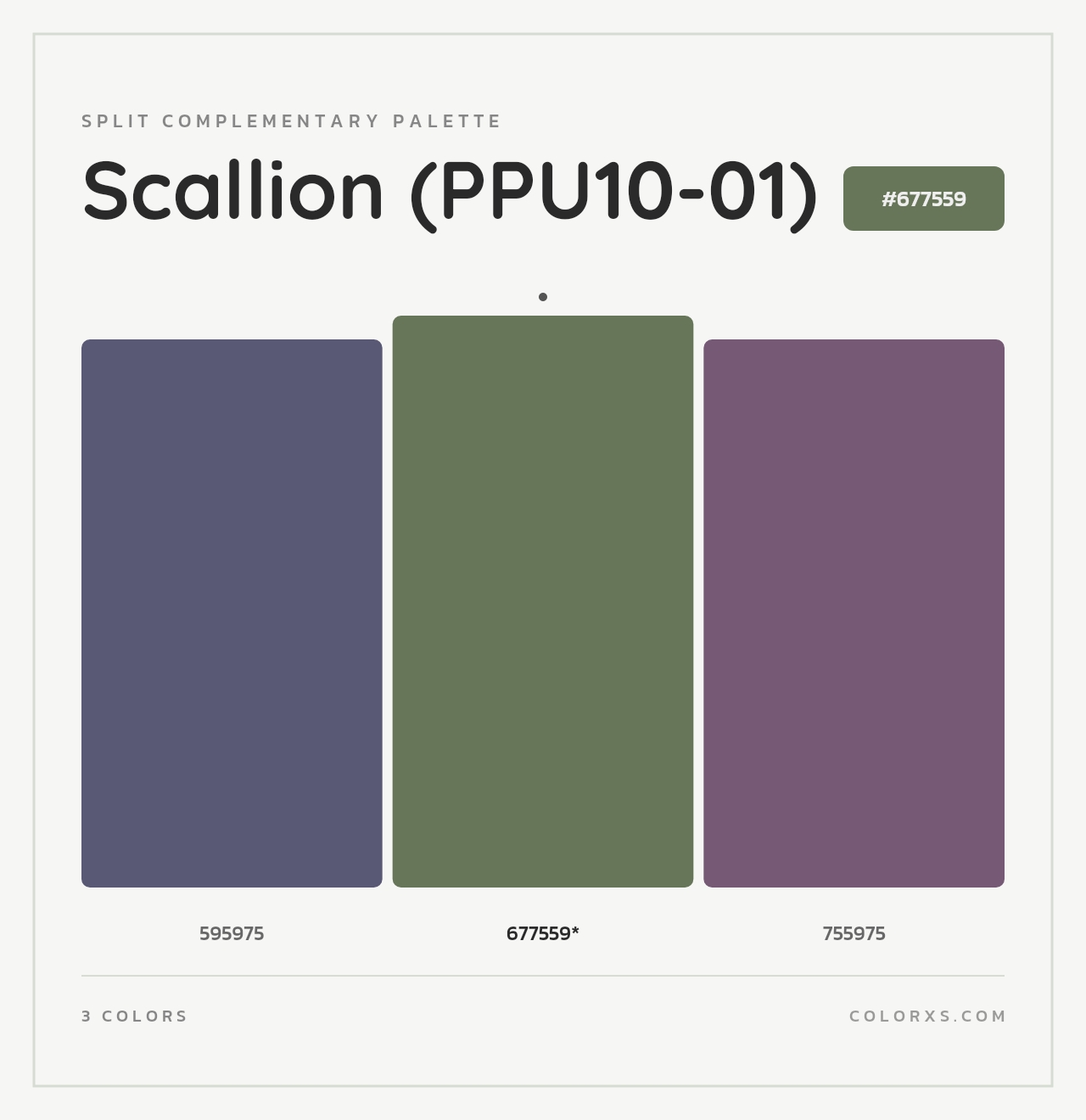 Scallion (PPU10-01) - Split-Complementary Color Palette