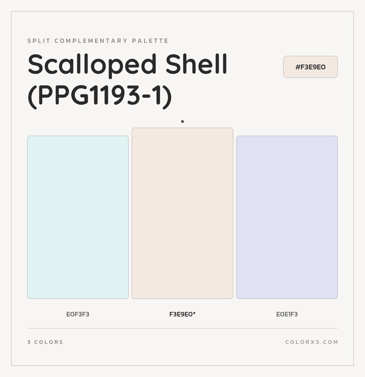 Scalloped Shell (PPG1193-1) - Split-Complementary Color Palette