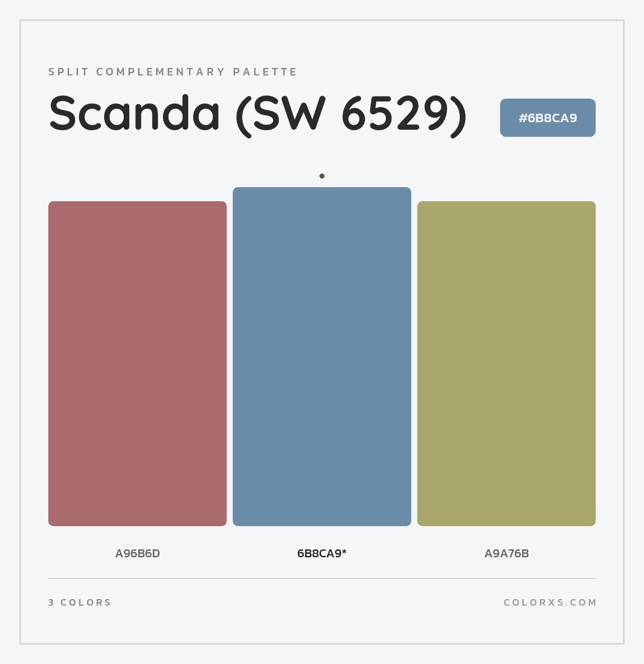 Scanda (SW 6529) - Split-Complementary Color Palette