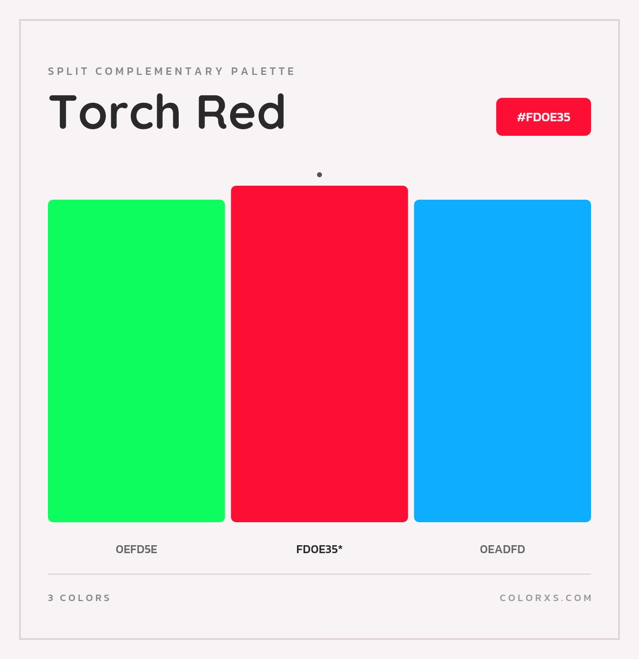 Torch Red - Split-Complementary Color Palette
