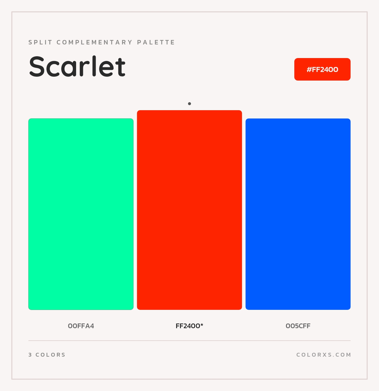 Scarlet - Split-Complementary Color Palette