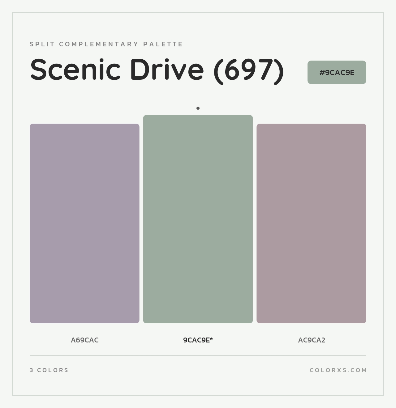 Scenic Drive (697) - Split-Complementary Color Palette