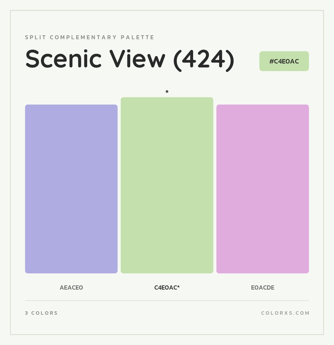 Scenic View (424) - Split-Complementary Color Palette