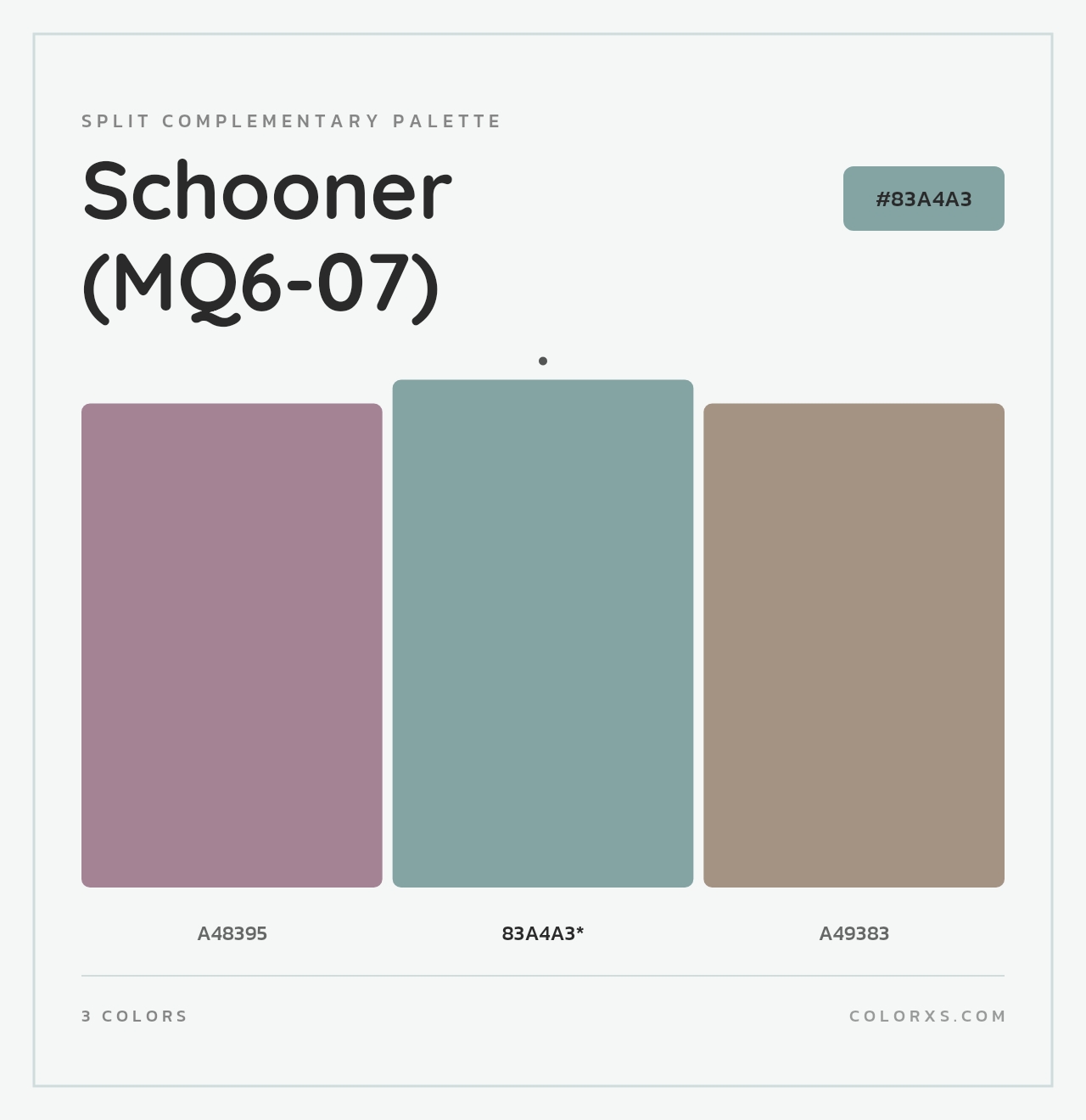 Schooner (MQ6-07) - Split-Complementary Color Palette