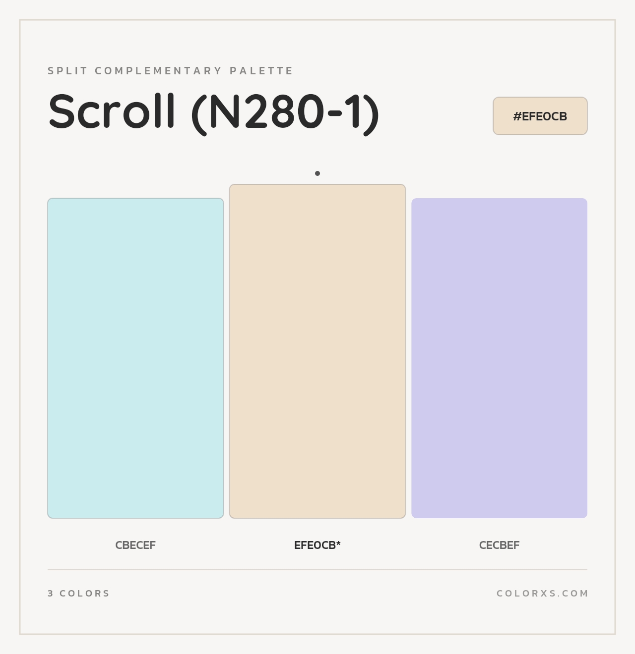 Scroll (N280-1) - Split-Complementary Color Palette