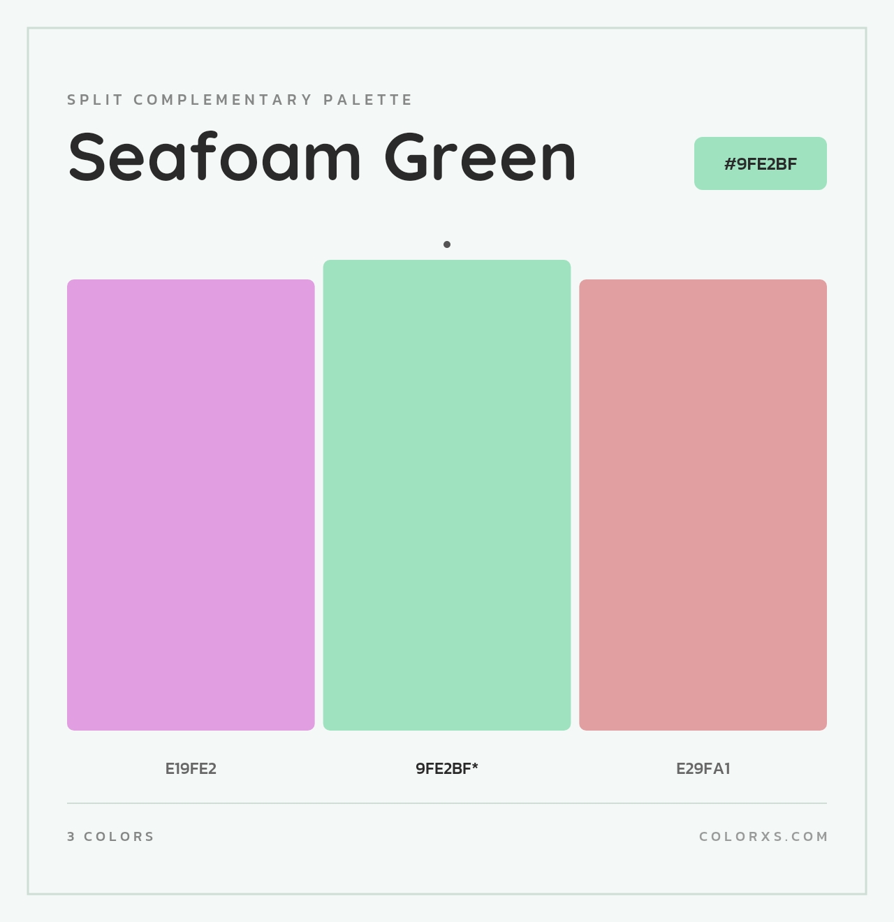 Seafoam Green - Split-Complementary Color Palette