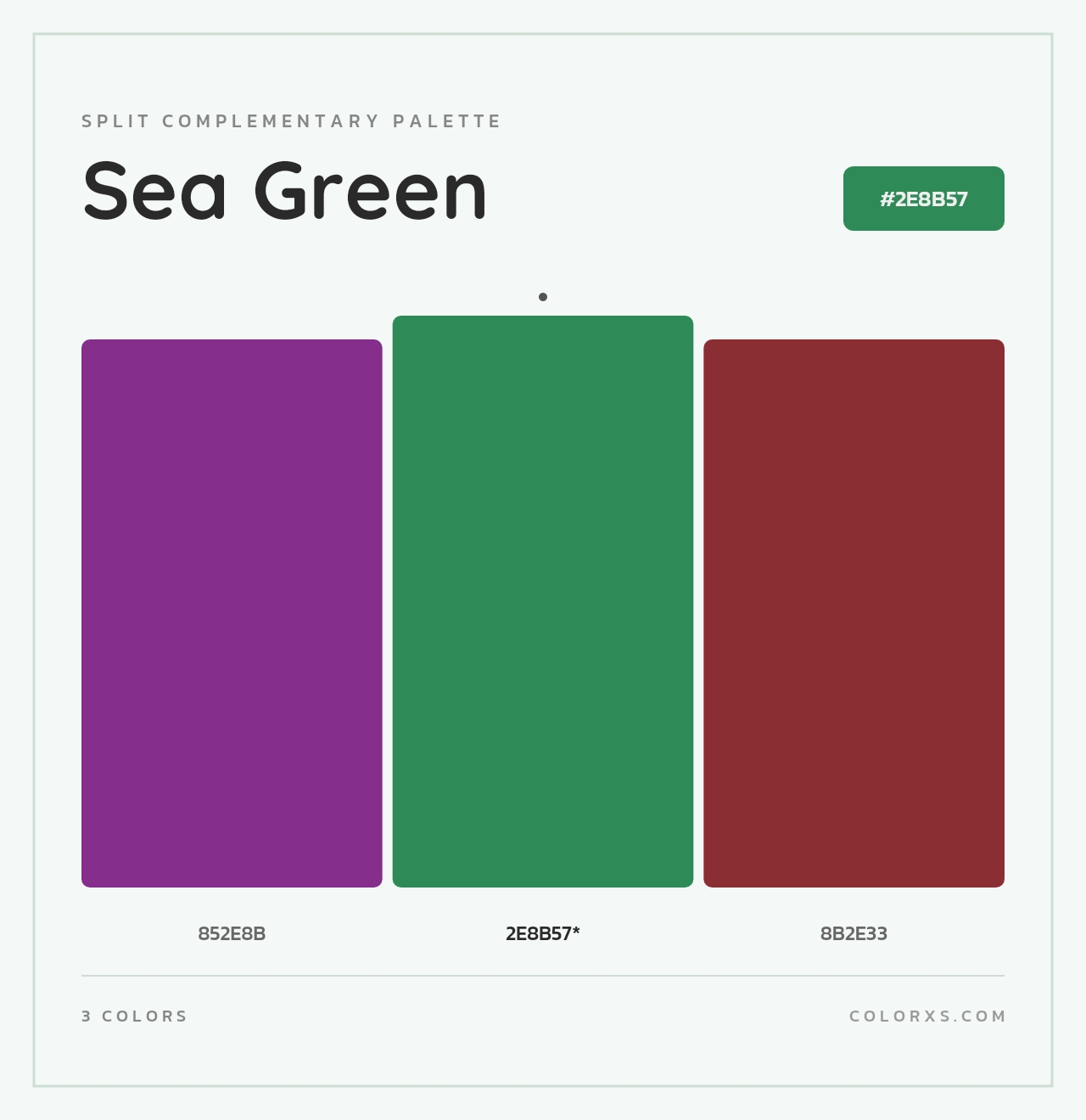 Sea Green - Split-Complementary Color Palette