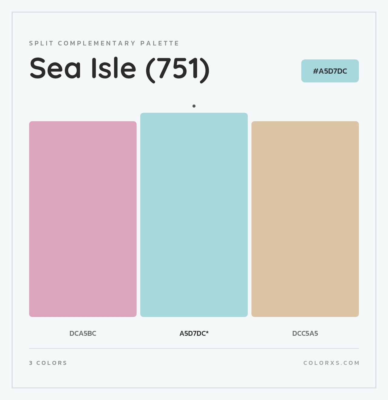 Sea Isle (751) - Split-Complementary Color Palette
