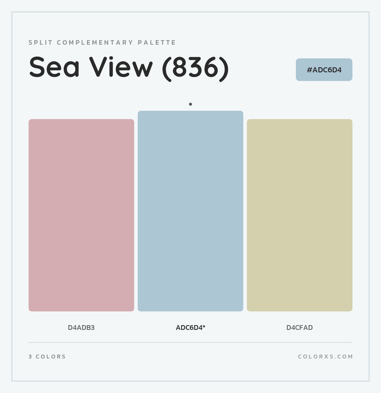 Sea View (836) - Split-Complementary Color Palette