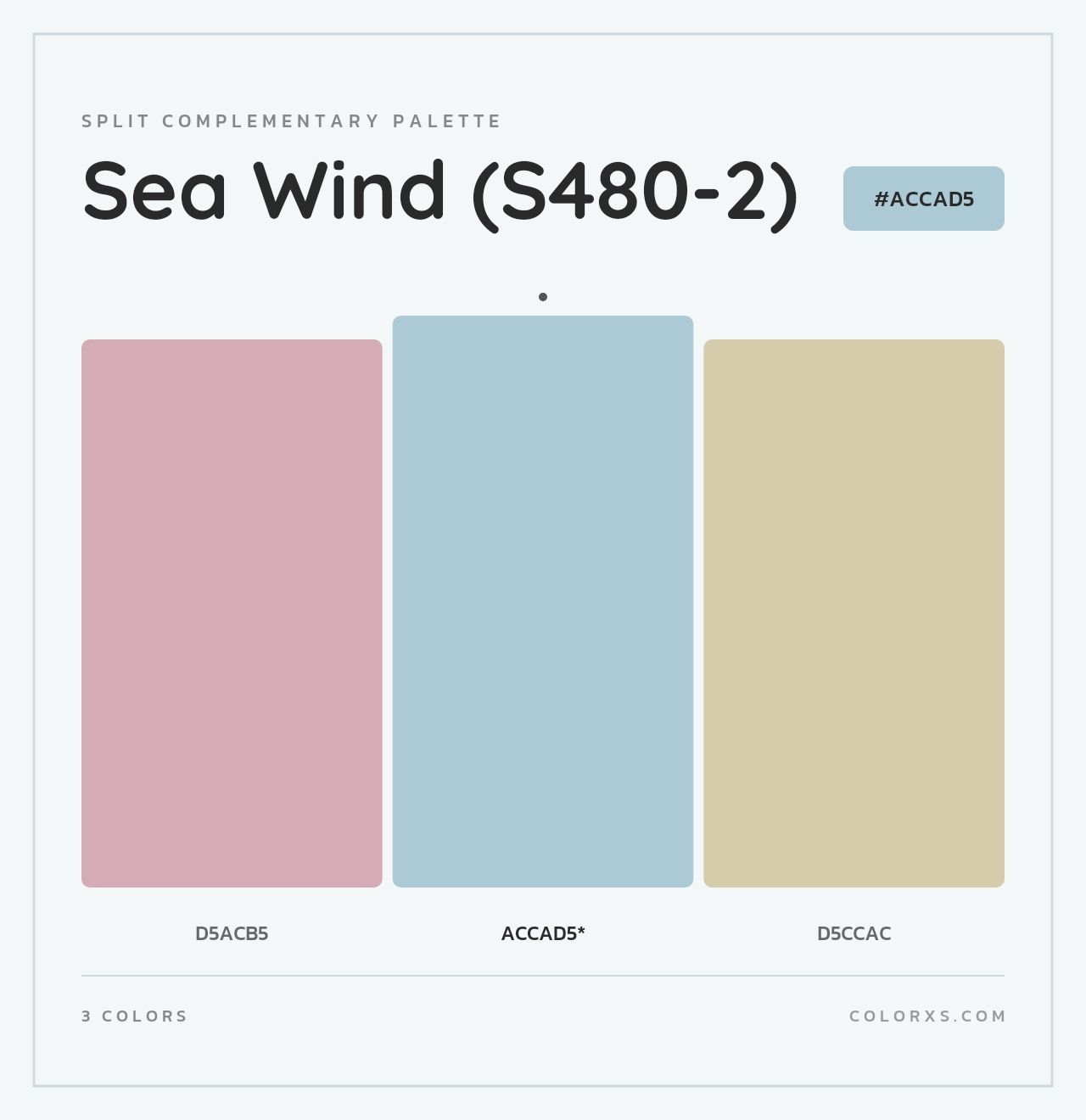 Sea Wind (S480-2) - Split-Complementary Color Palette