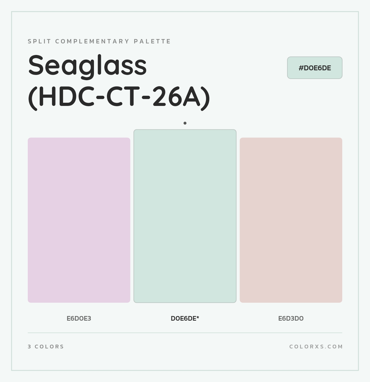 Seaglass (HDC-CT-26A) - Split-Complementary Color Palette