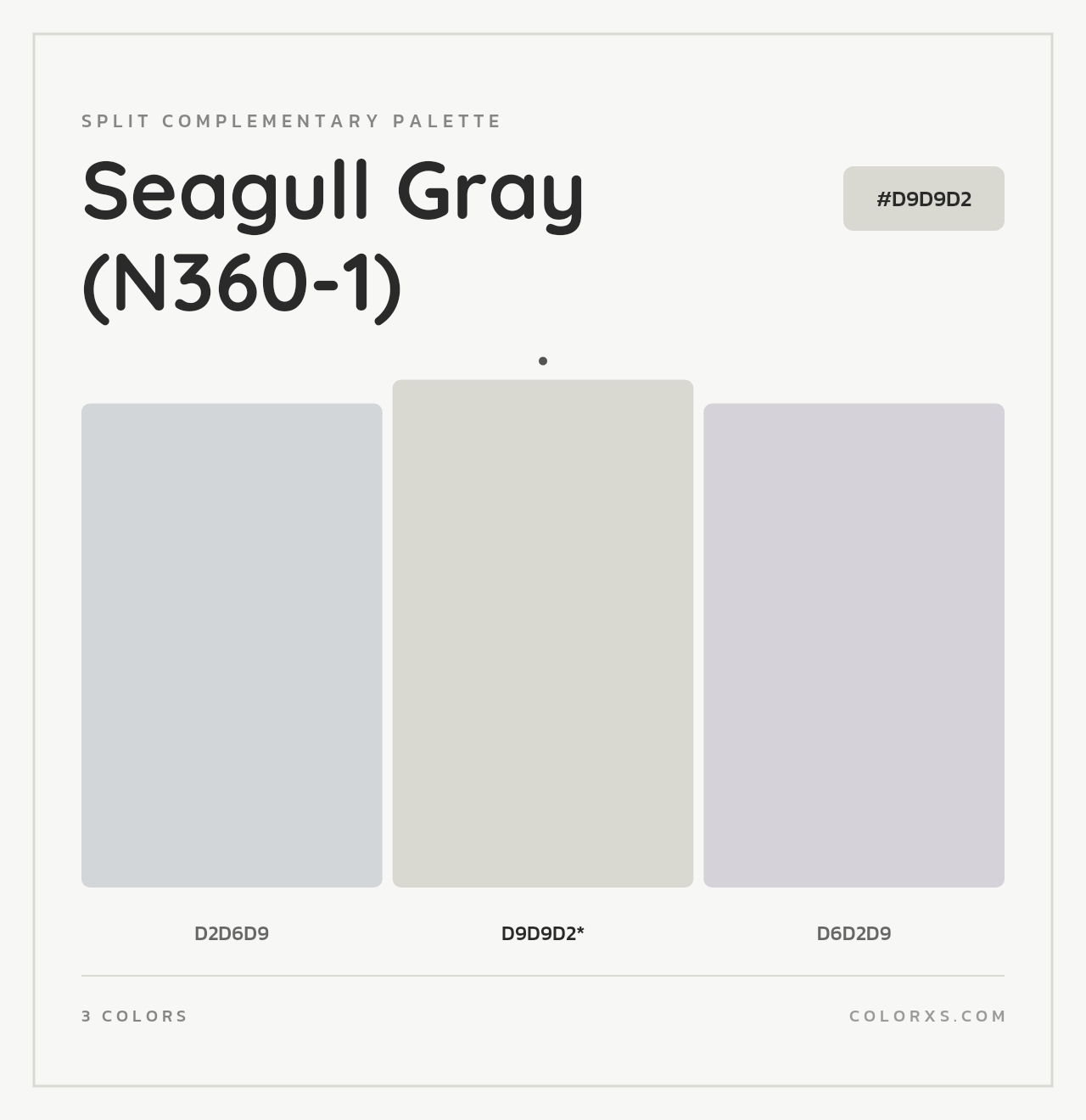 Seagull Gray (N360-1) - Split-Complementary Color Palette