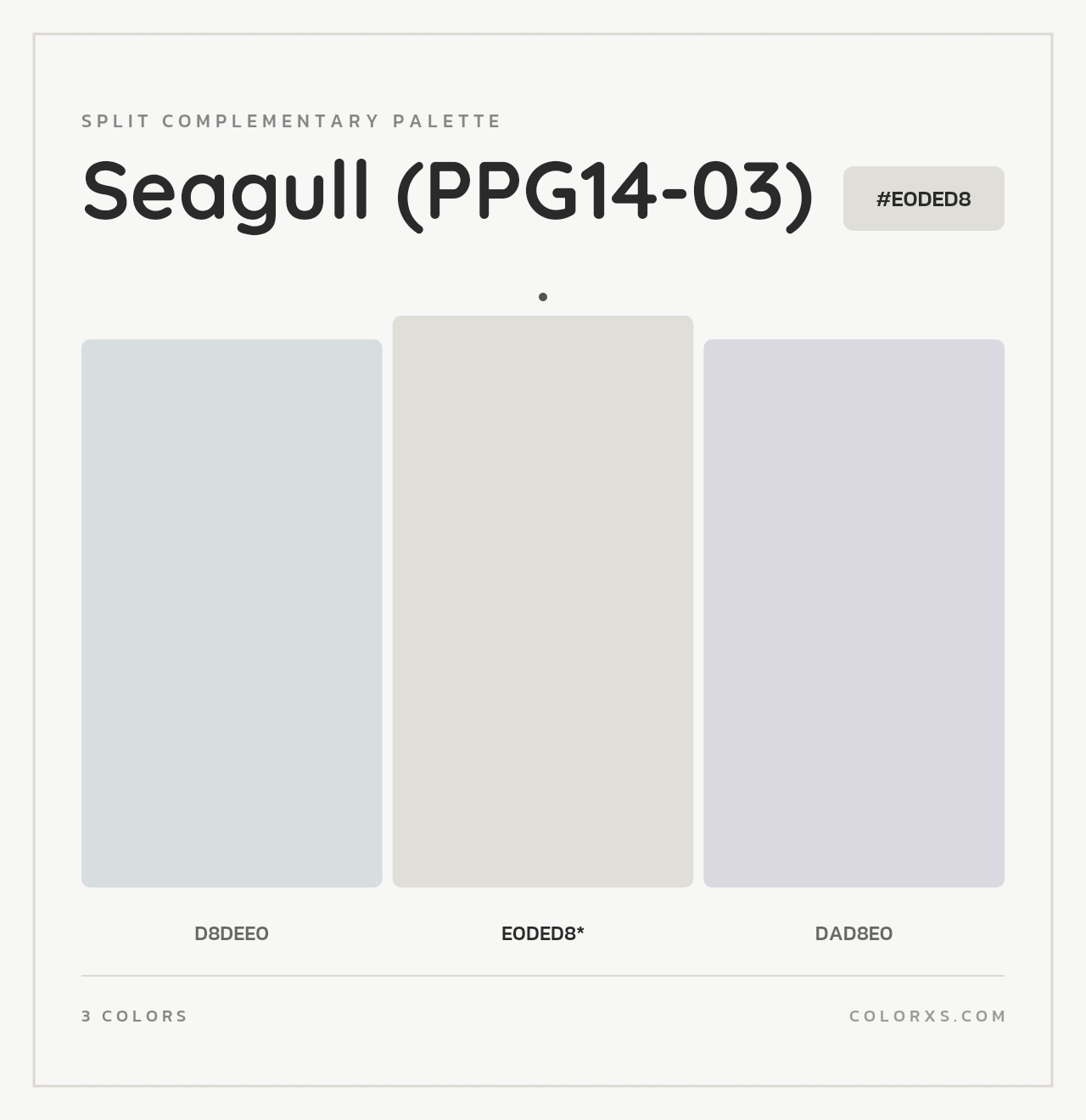 Seagull (PPG14-03) - Split-Complementary Color Palette