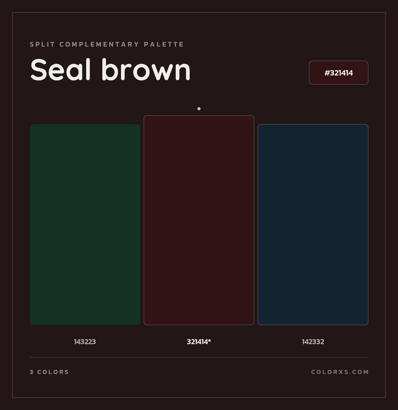 Seal brown - Split-Complementary Color Palette