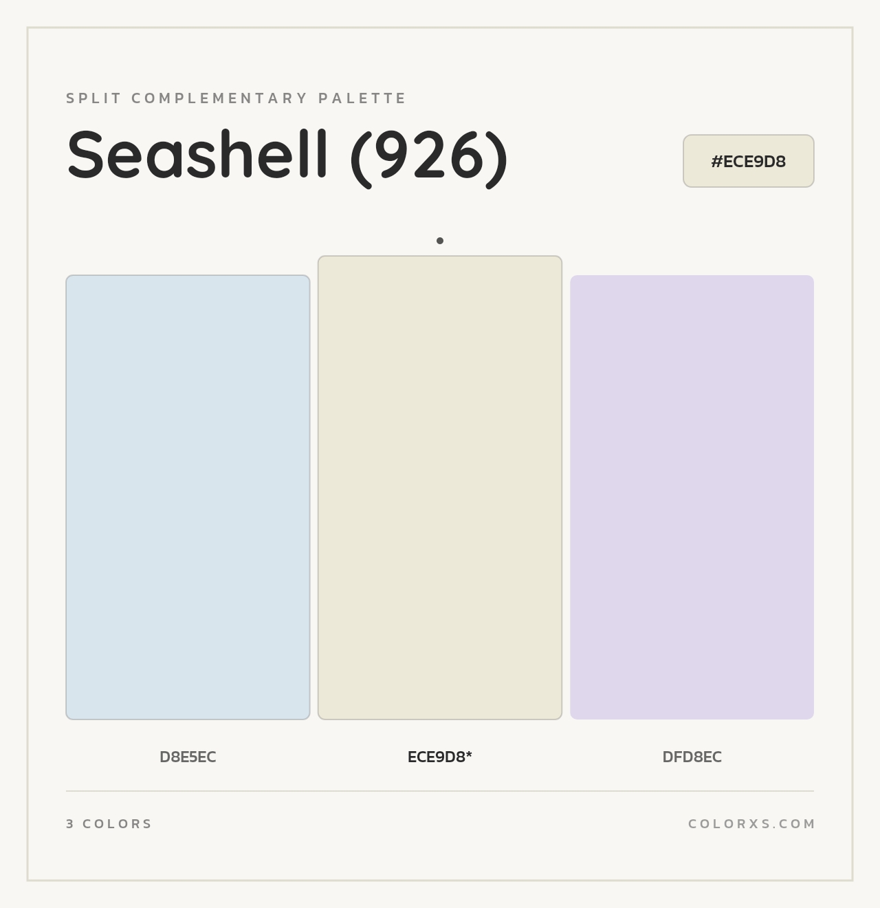 Seashell (926) - Split-Complementary Color Palette