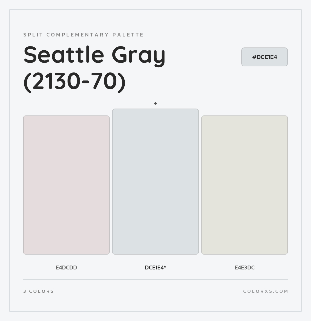 Seattle Gray (2130-70) - Split-Complementary Color Palette