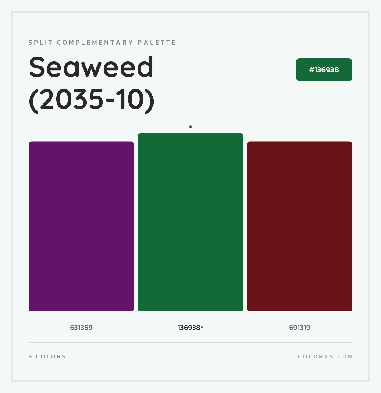 Seaweed (2035-10) - Split-Complementary Color Palette
