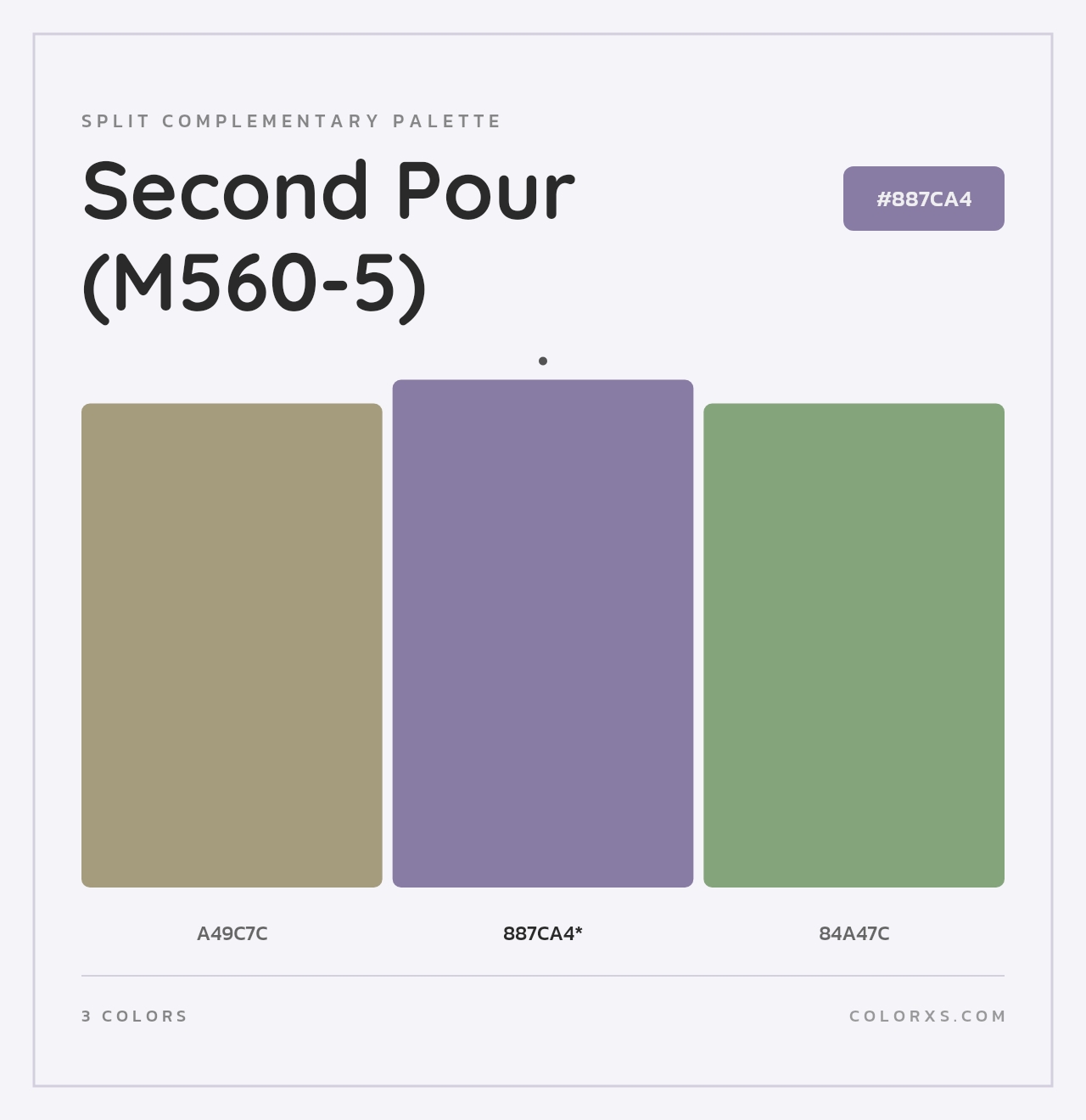 Second Pour (M560-5) - Split-Complementary Color Palette