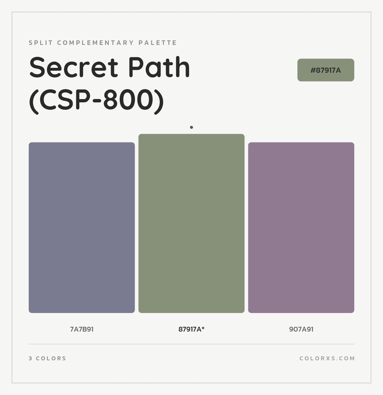 Secret Path (CSP-800) - Split-Complementary Color Palette