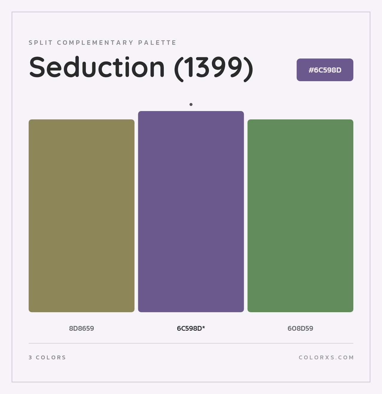 Seduction (1399) - Split-Complementary Color Palette