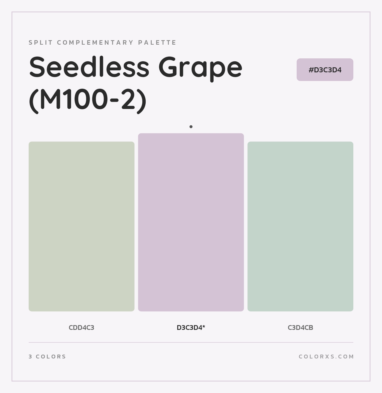 Seedless Grape (M100-2) - Split-Complementary Color Palette